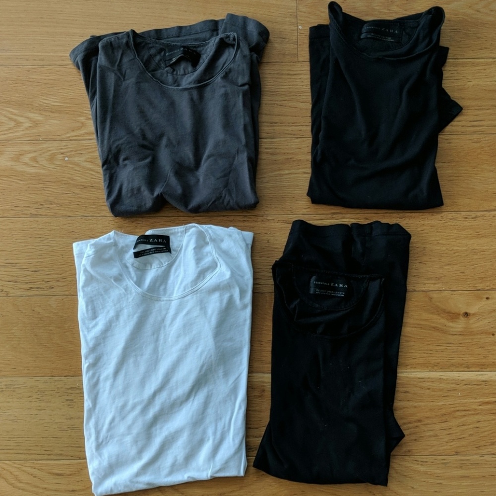 🔥Zara Men's Black White Charcoal T-shirts Medium